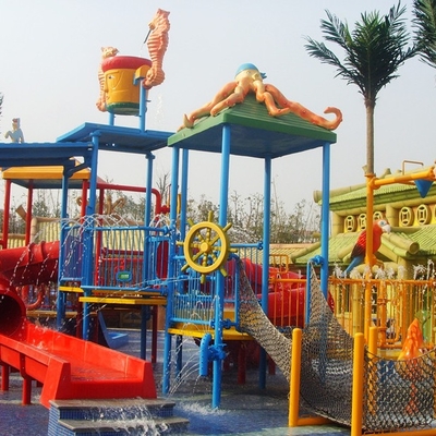 जल राशन उपकरण, बच्चों के पानी के खेल का मैदान 50 राइडर्स के लिए 17.5 * 11 * 7 मीटर