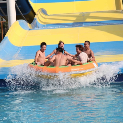 Fiberglass Aqua Park Equipment , Giant Boomerang Water Slide For Resort