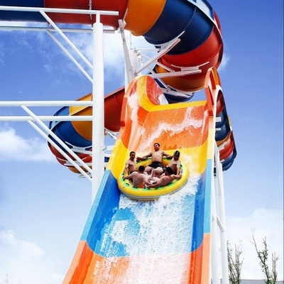 वयस्कों के लिए विशाल एक्वा पार्क उपकरण स्विमिंग पूल शीसे रेशा Waterslides