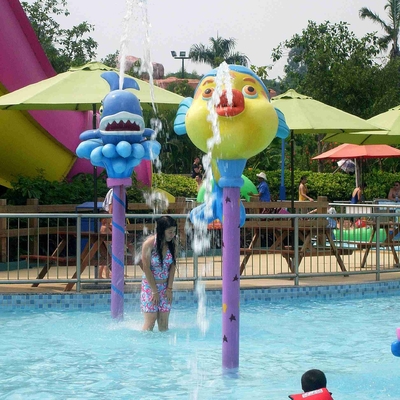 Colorful Carp Spray Park Fiberglass Equipment For Children / Kids Water Playground