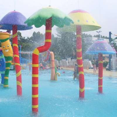 Colorful Carp Spray Park Fiberglass Equipment For Children / Kids Water Playground