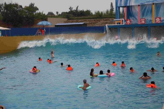 Family Water Park Wave Pool Equipment , Fiberglass Aqua Park Products Machine