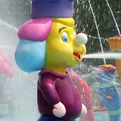 Water Sprayground Spray Park Equipment , Monkey Cartoon Shaped Aqua Play Water Park