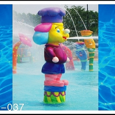 Water Sprayground Spray Park Equipment , Monkey Cartoon Shaped Aqua Play Water Park