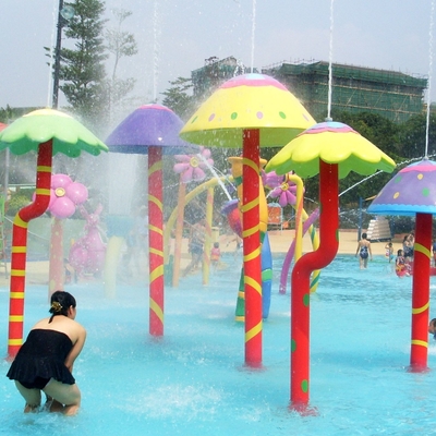 Outdoor Fiberglass Water Spray Park Equipment / Aquatic Play Equipment For Kids