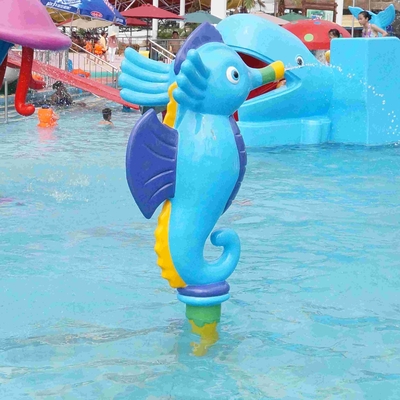 Kids Spray Park Equipment , Water Games Spray Cartoon Hippocampus for Water Park