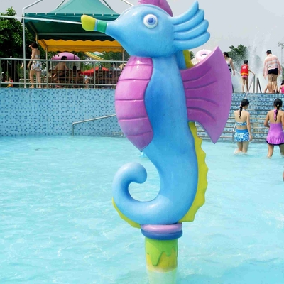 Kids Spray Park Equipment Fiberglass Water Games Spray Cartoon Hippocampus for Water Park