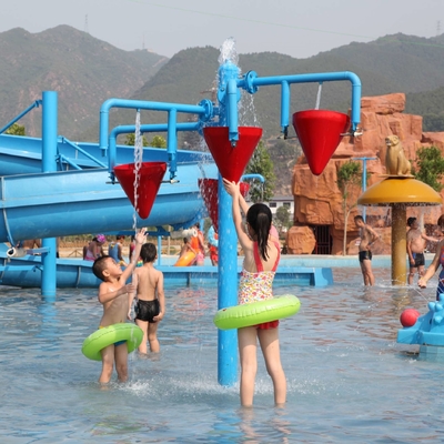 Colorful Carp Spray Park Equipment For Children / Kids in Water Park Fiberglass Equipment