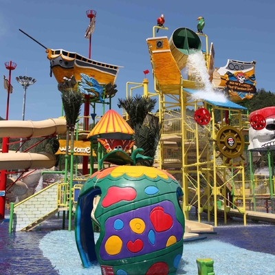 Colorful Carp Spray Park Equipment For Children / Kids in Water Park Fiberglass Equipment
