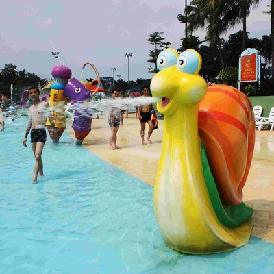 Fiberglass Water Game Spray Park Equipment With Cartoon Animal Shaped