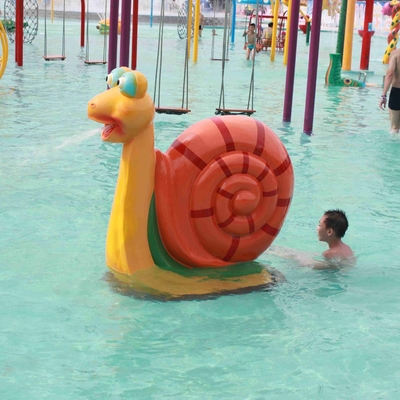Fiberglass Water Game Spray Park Equipment With Cartoon Animal Shaped