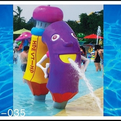 PVC , fiberglass Material Water park toys with water pump in sprayground