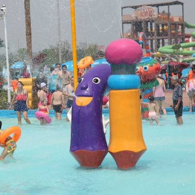 PVC , fiberglass Material Water park toys with water pump in sprayground
