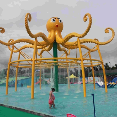 Aqua Equipment Octopus with Water Spray for a Commercial Spray Park / Customized Water Park Equipment