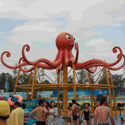 Aqua Equipment Octopus with Water Spray for a Commercial Spray Park / Customized Water Park Equipment