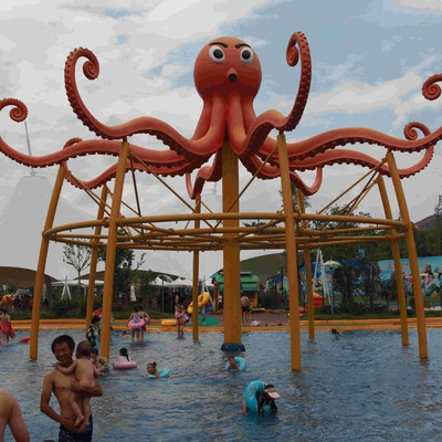 Aqua Equipment Octopus with Water Spray for a Commercial Spray Park / Customized Water Park Equipment