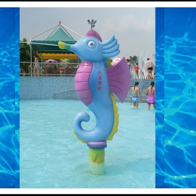 Kids Spray Park Equipment , Water Games Spray Cartoon Hippocampus for Water Park