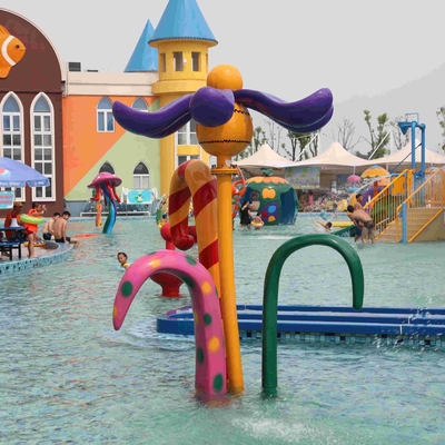 Customized Flower Spray Water Playground Equipment , Amusement Park Equipment