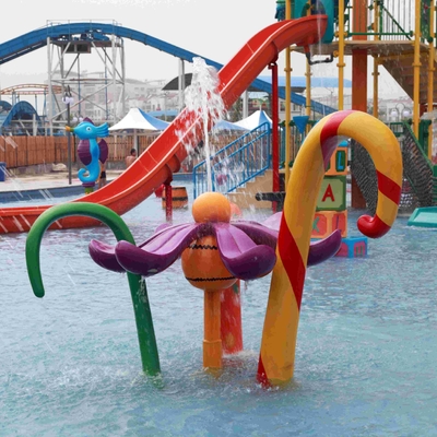 Customized Flower Spray Water Playground Equipment , Amusement Park Equipment
