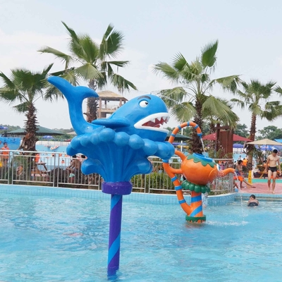 Entertainment Kids / Adults Outside Water Games Whale Spray Water Park Equipment / Customized