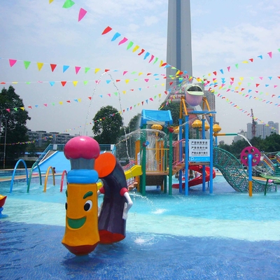 Kids And Adults Water Park Equipment Spray Aqua Play Structure 3~5 Persons for Kids Water Park