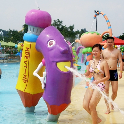 Kids And Adults Water Park Equipment Spray Aqua Play Structure 3~5 Persons for Kids Water Park
