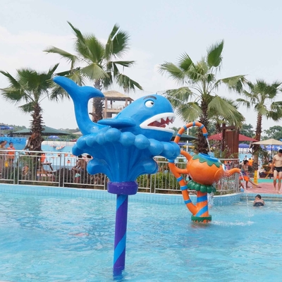 Cartoon Whale Spray Play Equipment For Kids / Adults , 0.3 - 0.6m Water Depth