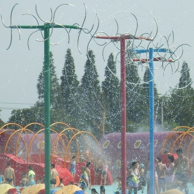 Spray Water Game For Kids , Cartoon Style Fiberglass Aqua Park Equipment For Sale
