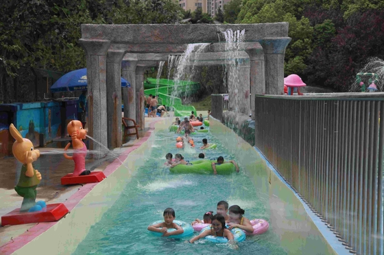 Outdoor Holiday Resorts Water Park Lazy River , Waterpark Equipment for Theme Aqua Park
