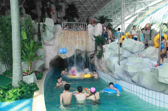Different Length Water Park Lazy River Equipment Pump Power Commercial Use