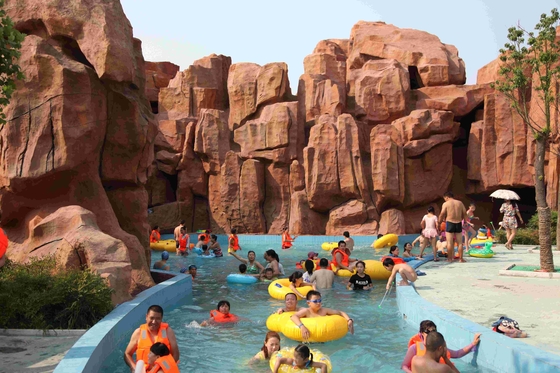 Air blower Material Water Park Lazy River Swimming Pool 3m-6m Width 1m Depth / Customized Water Slide
