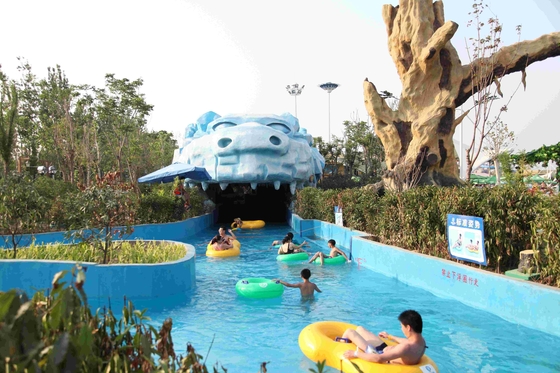 Customized Large Water Park Lazy River Water Park Amusement / Fiberglass Slides