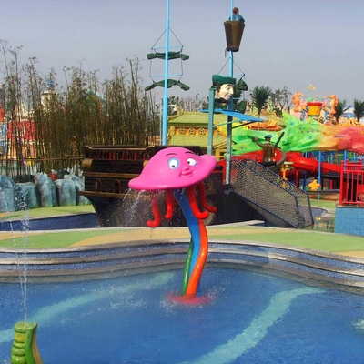 Customized Aqua Play, Octopus Spray, Fiberglass Spray Park Equipment For Children