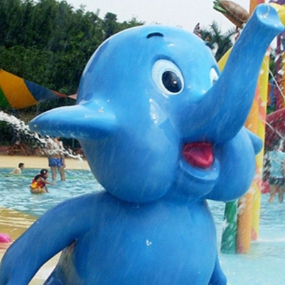 Fiberglass water fountain with Galvanized Carbon Steel Frame of amusement park equipment