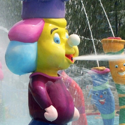 Fiberglass water fountain with Galvanized Carbon Steel Frame of amusement park equipment