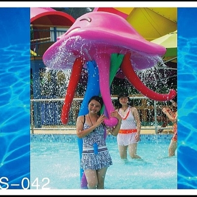 Customized Aqua Play, Octopus Spray, Fiberglass Spray Park Equipment For Children