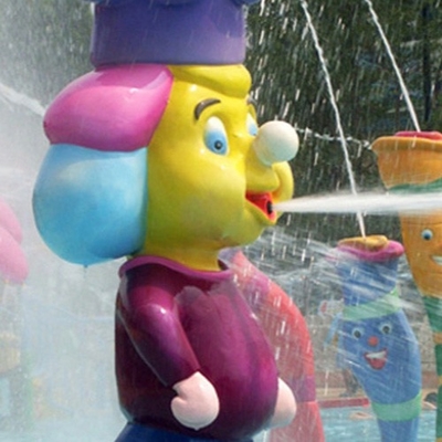 Water Sprayground Aqua Play Water Park, Monkey Cartoon Shaped Spray Park Equipment