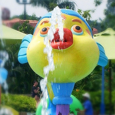 Water Sprayground Aqua Play Water Park, Monkey Cartoon Shaped Spray Park Equipment
