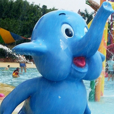 Water Sprayground Aqua Play Water Park, Monkey Cartoon Shaped Spray Park Equipment
