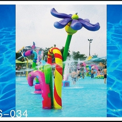Customized Fiberglass Flower Spray Park Equipment, Family Entertainment Water Game
