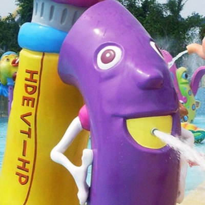 Customized Fiberglass Flower Spray Park Equipment, Family Entertainment Water Game
