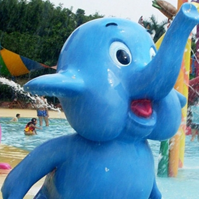 Spray Small Elephant Water Game, Aqua Fountains Play Structure , Spray Park Equipment