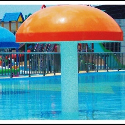 Customized Fiberglass, PVC Spray Mushroom Aqua Park Equipment For 3 - 5 Persons