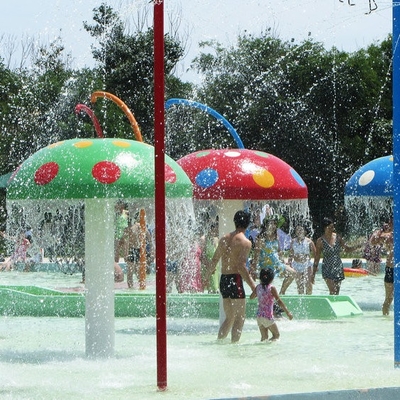 Customized Fiberglass, PVC Spray Mushroom Aqua Park Equipment For 3 - 5 Persons