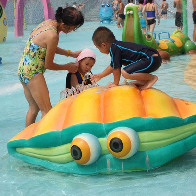 Fiberglass Water Playground Equipment Spray Shell Aqua Play For Amusement Park
