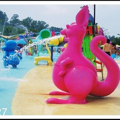 Kangaroo Water Sprayground Aqua Play, Water Playground Spray Equipment Customized