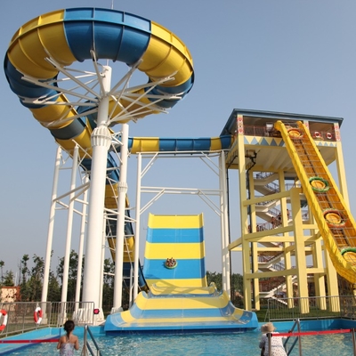 रोमांचक बूमरैंग राइड के लिए टिकाऊ फ़ाइबरग्लास वाटर स्लाइड के साथ अपने वाटर पार्क को अपग्रेड करें