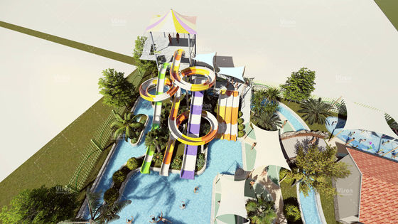 अम्यूजमेंट पार्क के लिए सुरक्षित अनुकूलित होटल रिज़ॉर्ट एक्वा वाटर पार्क कॉन्सेप्ट डिज़ाइन