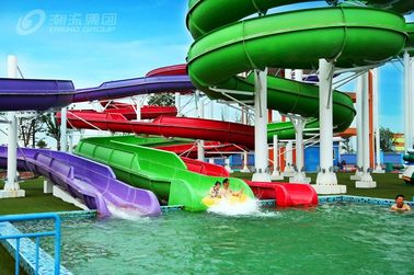 Funny Stainless Steel Close Spiral Slide 11m Latform Height , 6-8mm Slide Body