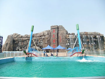Custom 12.5m Cannon Ball Steel Pool Water Slides For Water Park Equipment
